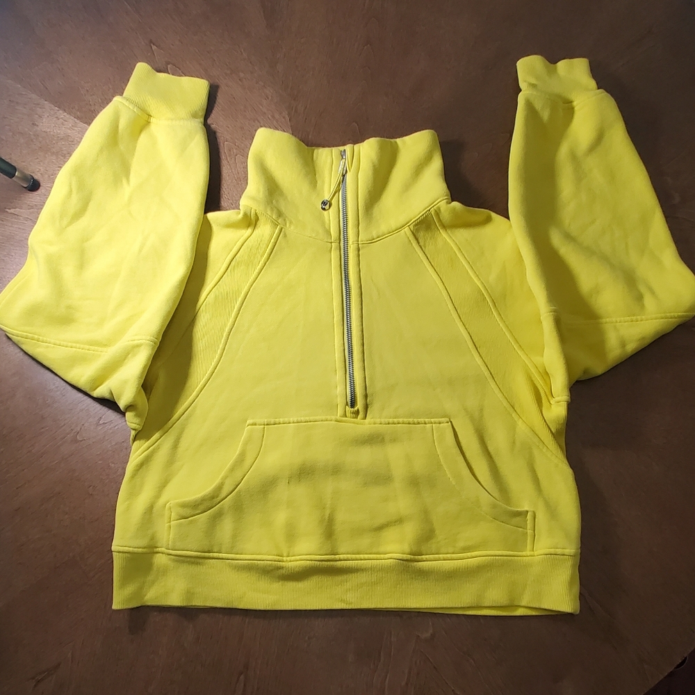 Lululemon Scuba Oversize Funnel Neck Half Zip Sweatshirt Sonic Yellow Sweater